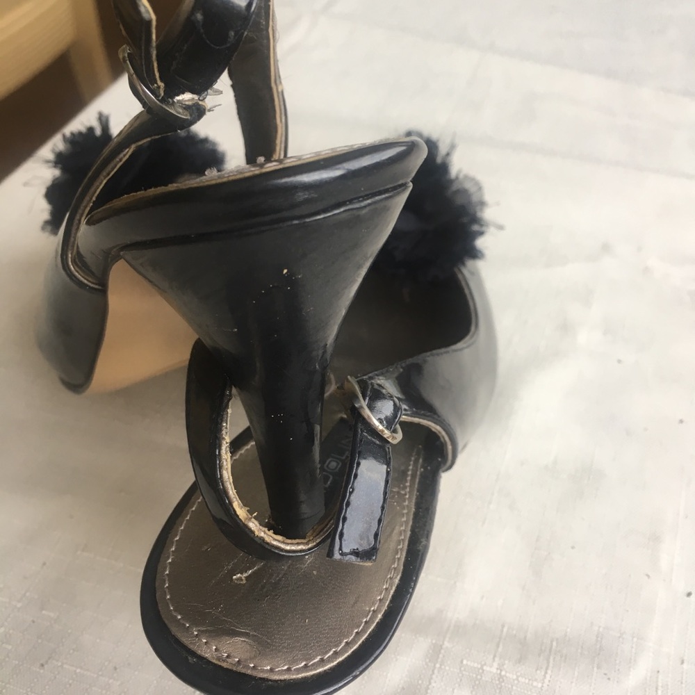 Black evening sandals